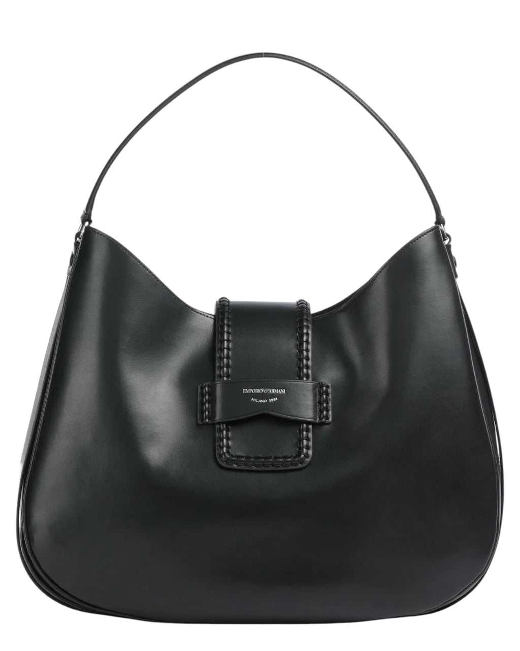 Borsa Mina Grande in Pelle di Vitello Nera-Emporio Armani-Borse a spalla-Vittorio Citro Boutique