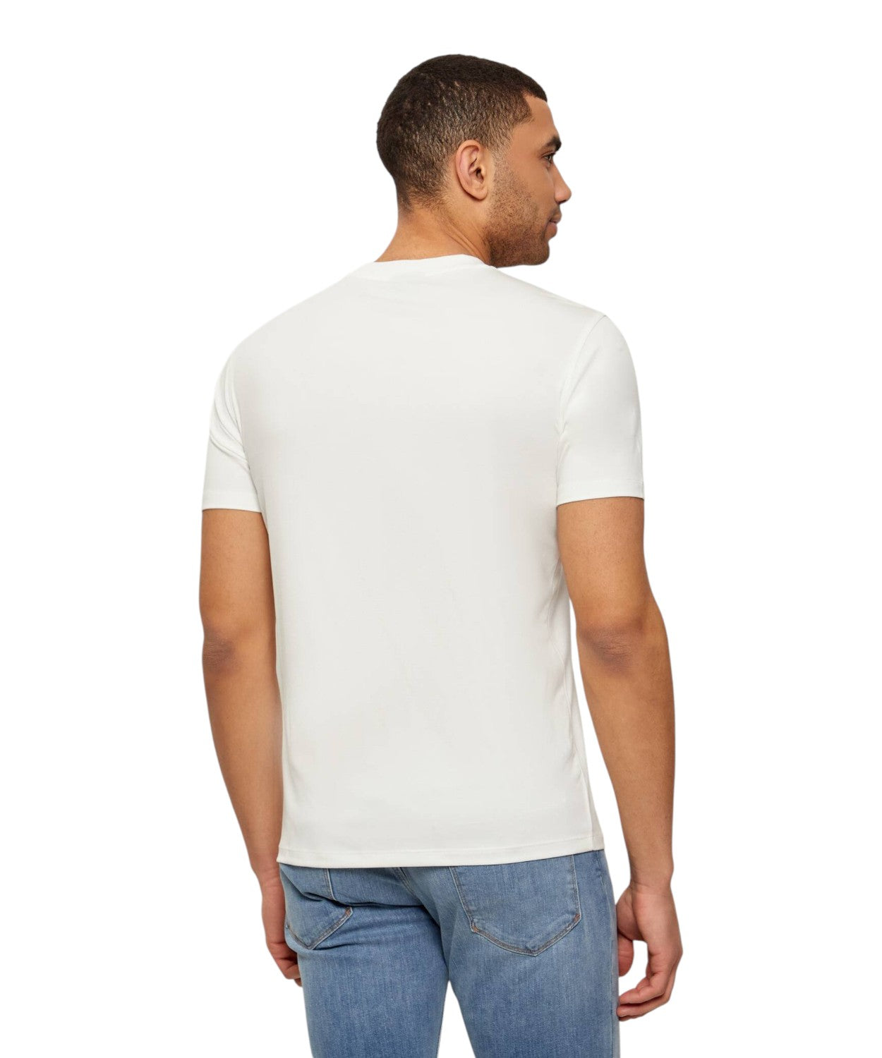 T-shirt slim fit Emporio Armani in modal con logo ricamato