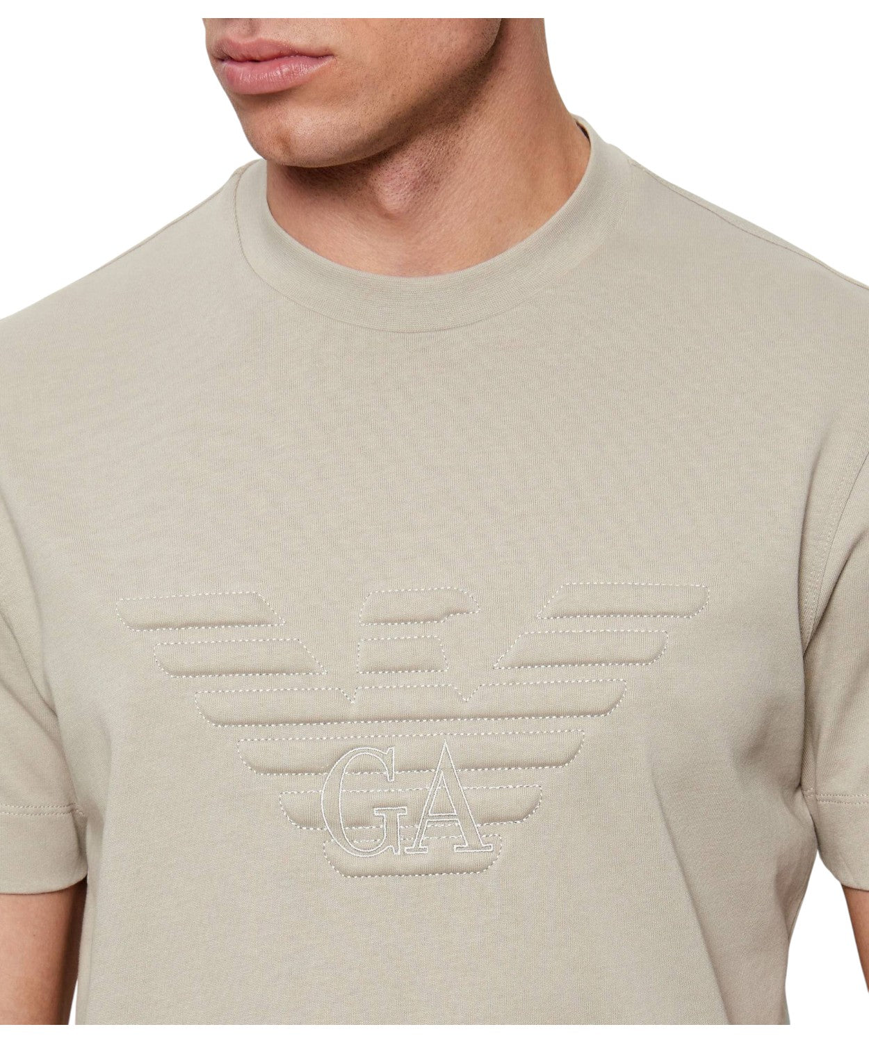 T-shirt uomo Emporio Armani con logo in rilievo