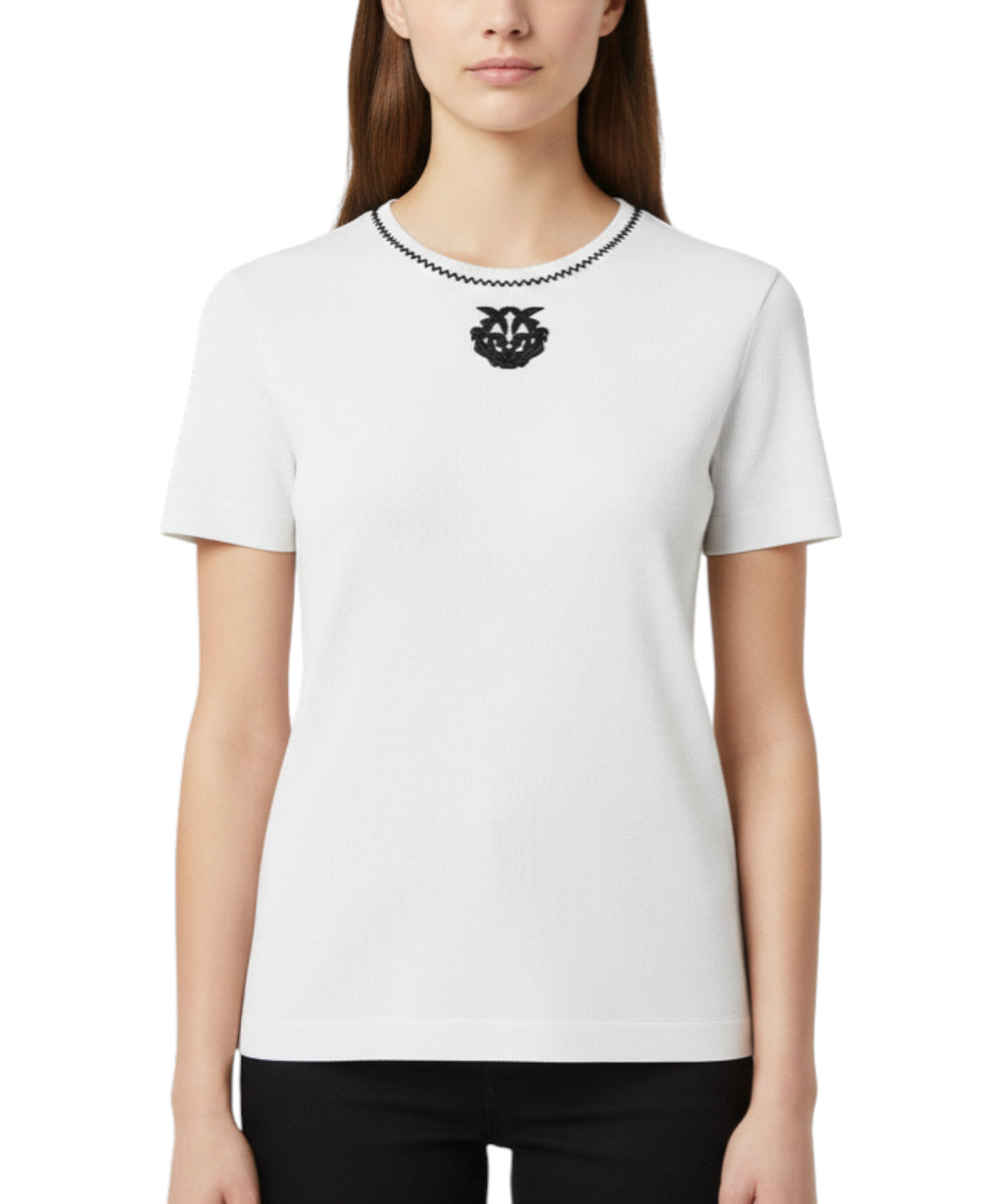 PINKO Brugherio T-shirt with embroidered Love Birds logo