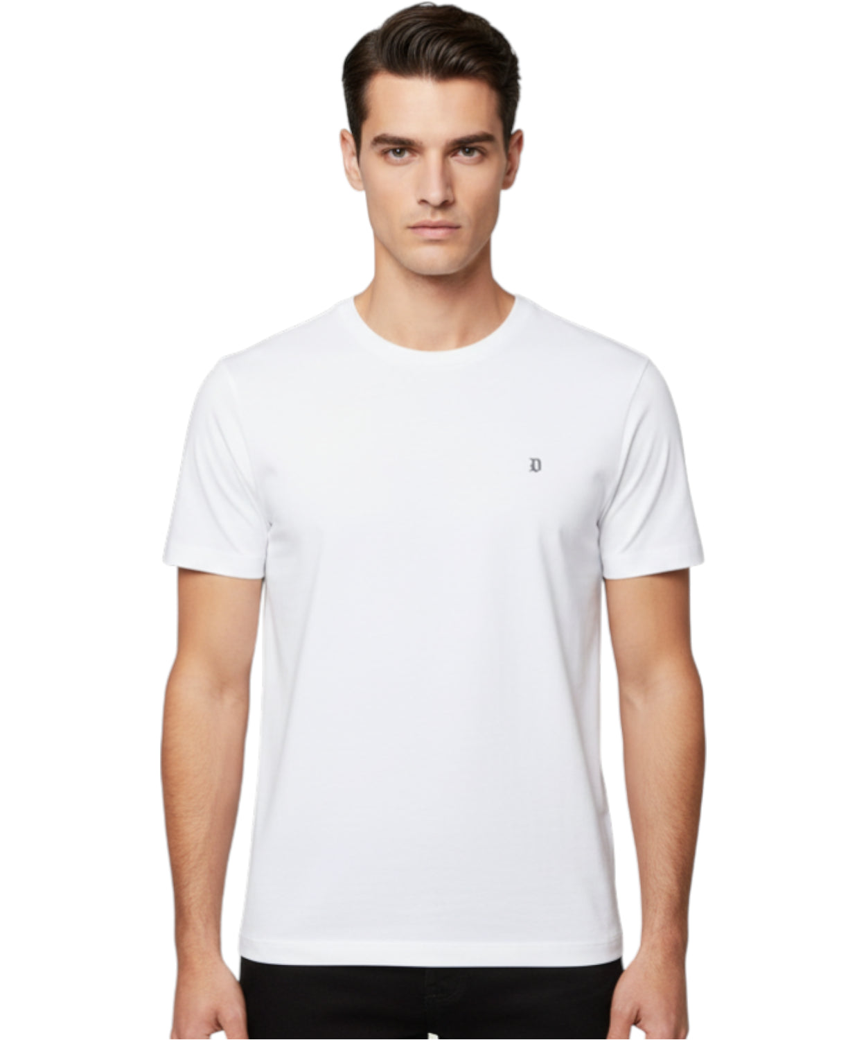 Dondup T-Shirt Uomo Bianca con Logo