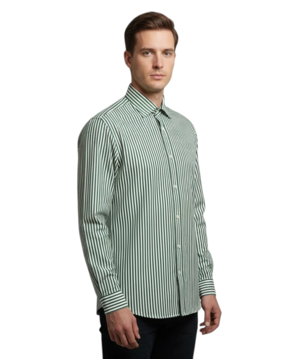 Ingram Men's Striped Stretch Slim Fit Shirt