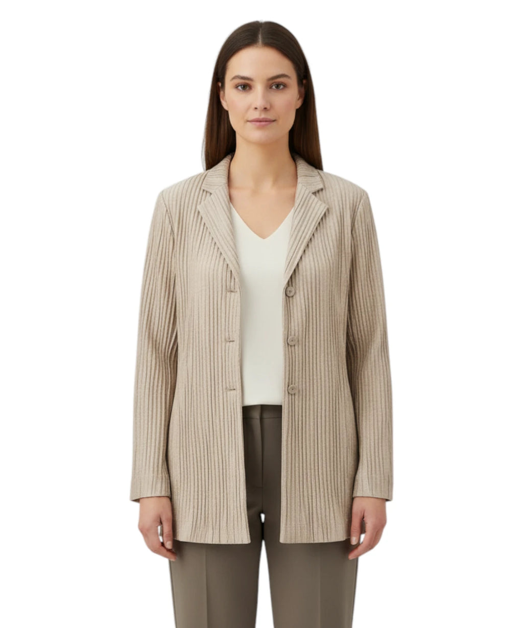 Emporio Armani Single-Breasted Blazer in Textured Taffeta