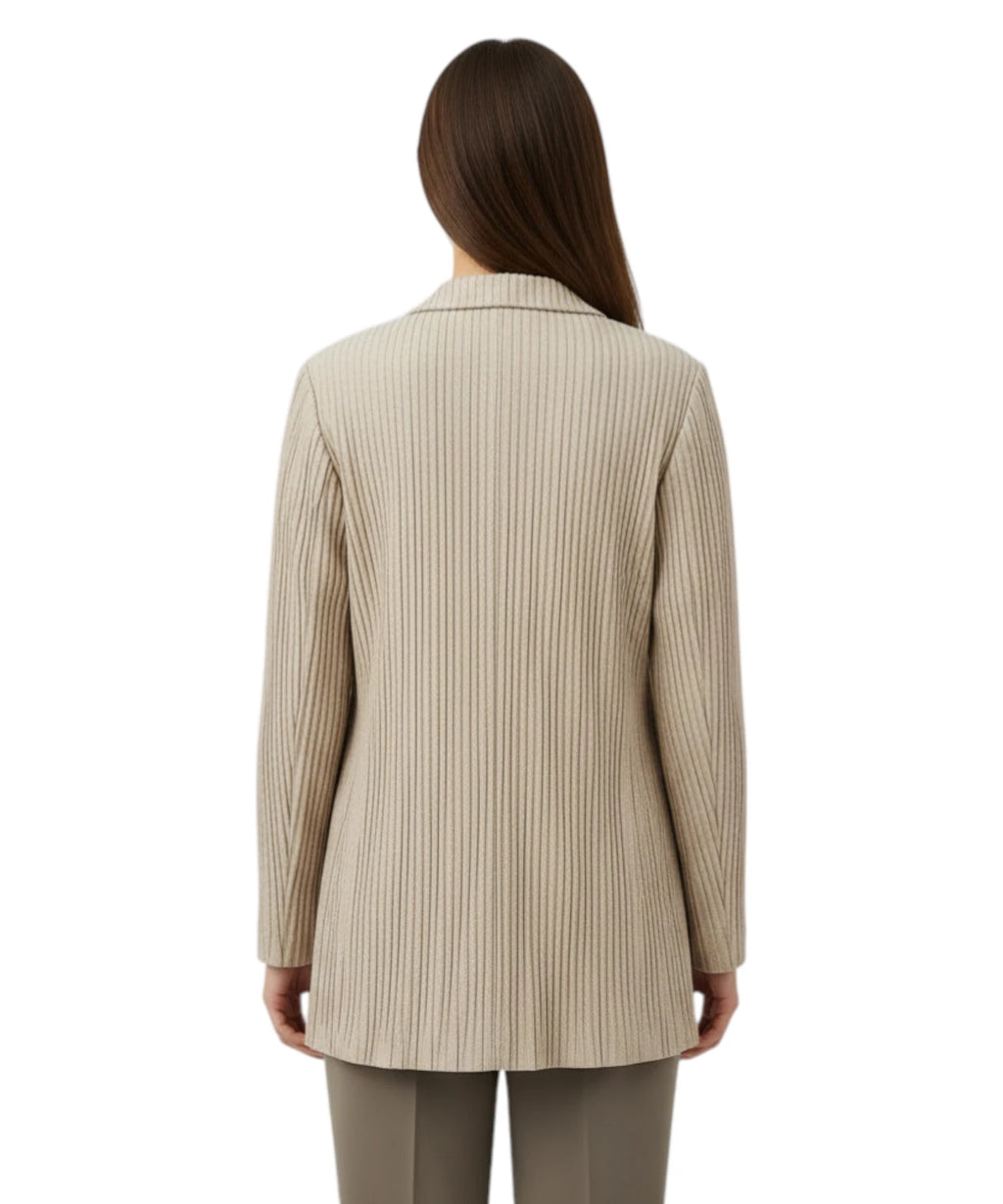Emporio Armani Single-Breasted Blazer in Textured Taffeta