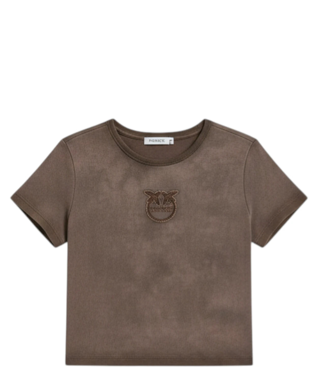 Pinko Gin Lemon T-shirt with Beaded Logo