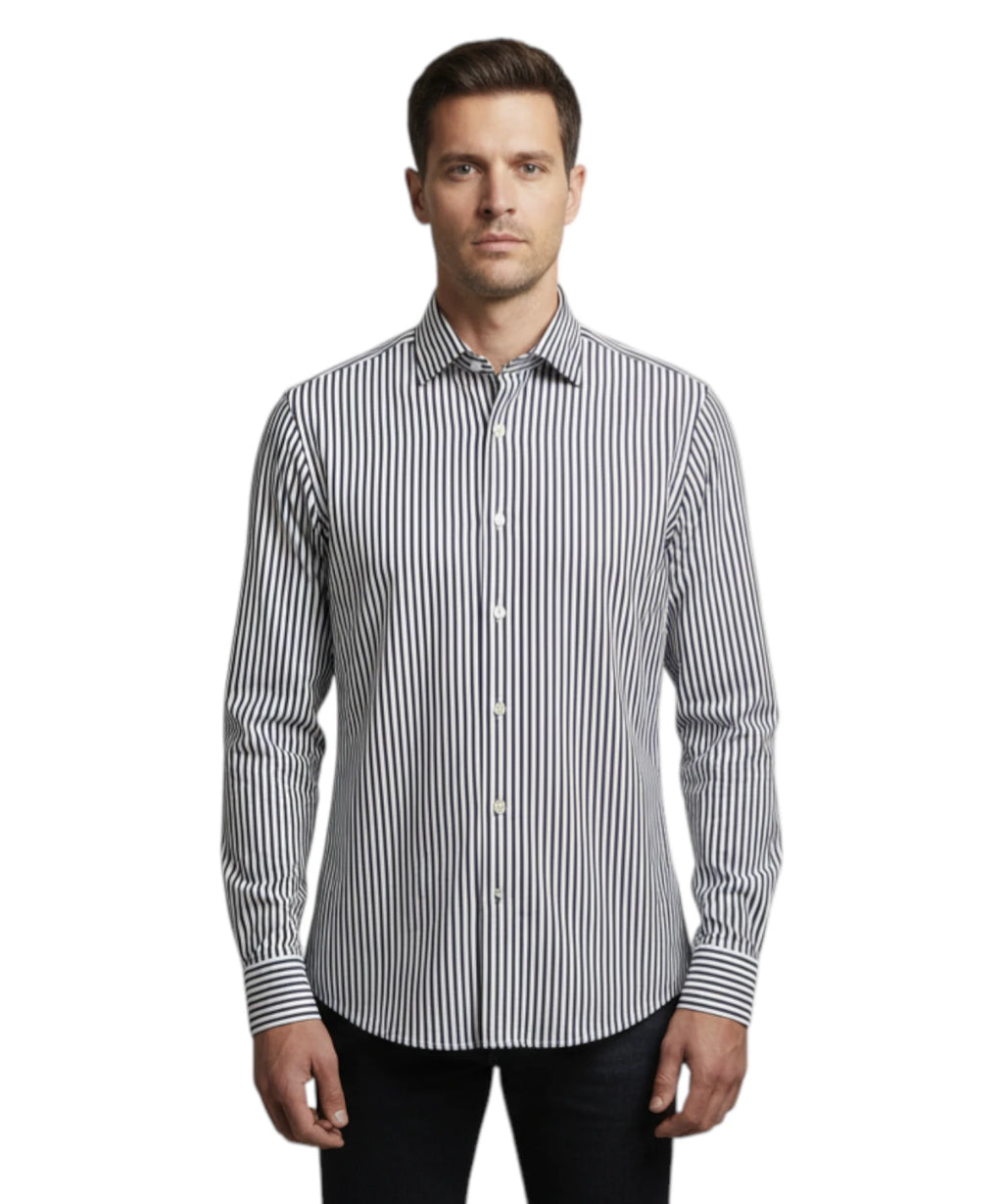 Men's Ingram Striped Stretch Slim Fit Shirt