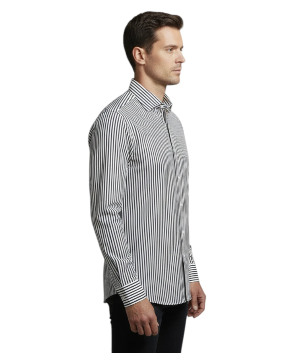 Men's Ingram Striped Stretch Slim Fit Shirt