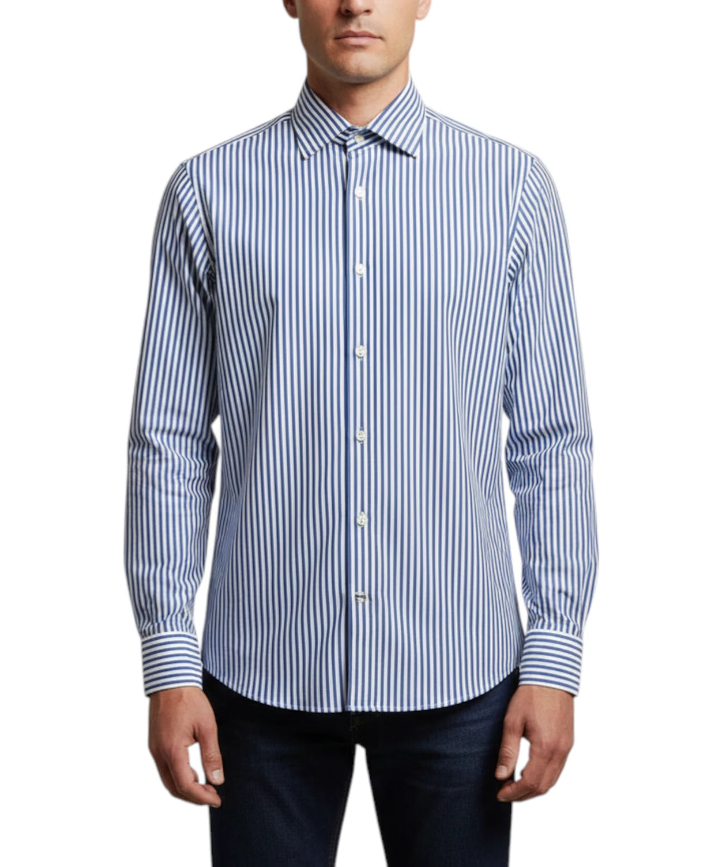 Ingram Men's Striped Stretch Slim Fit Shirt