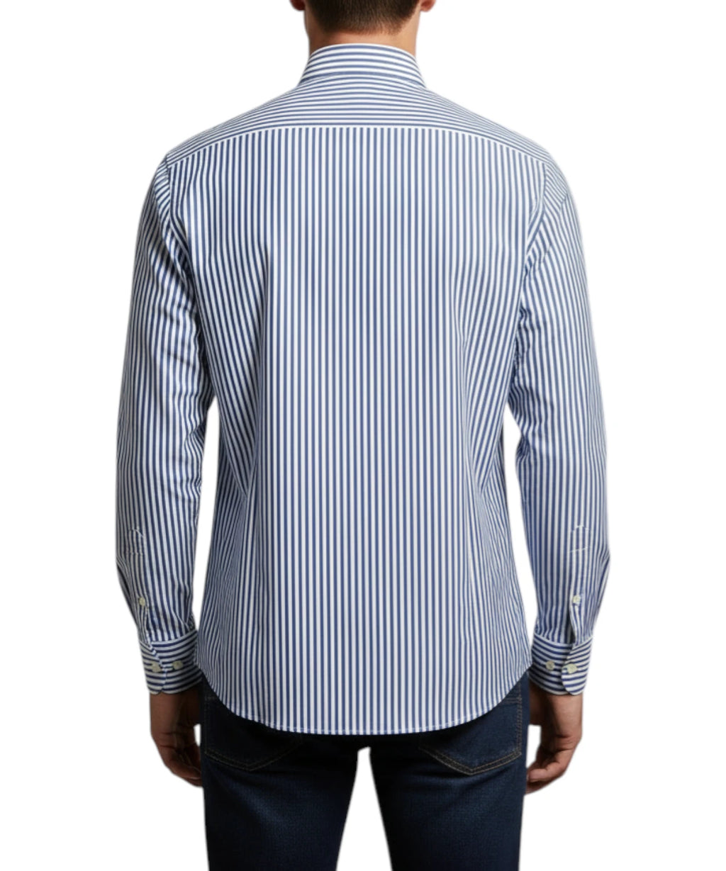 Ingram Men's Striped Stretch Slim Fit Shirt