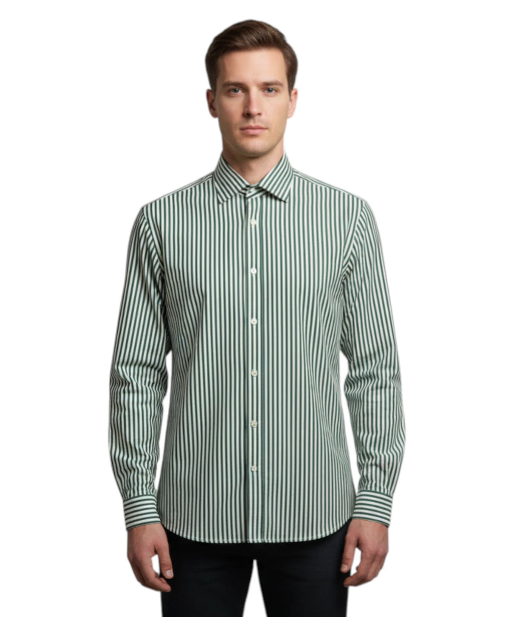 Ingram Men's Striped Stretch Slim Fit Shirt