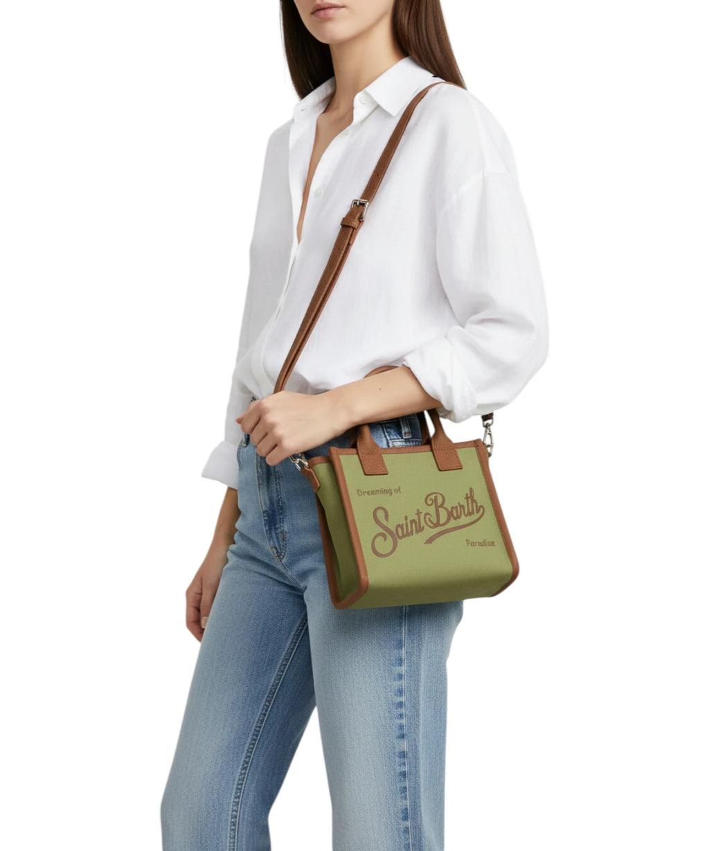 MC2 Saint Barth Mini Canvas Bag with Shoulder Strap