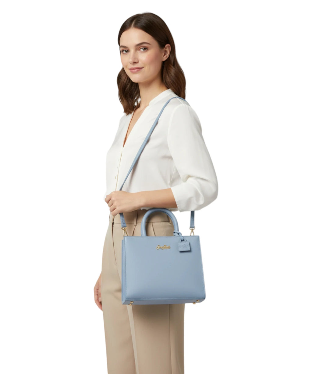 MC2 Saint Barth Shop Bag Midi Leather Shoulder Bag