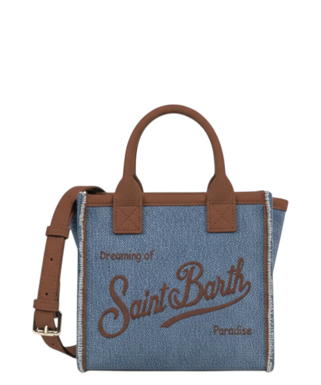 MC2 Saint Barth Mini Denim Vanity Bag with Shoulder Strap