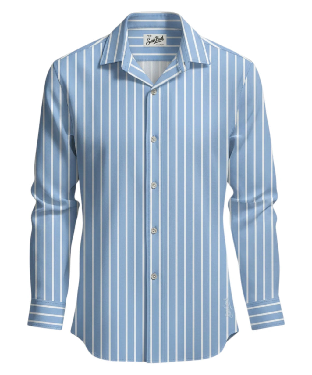 MC2 Saint Barth Men's Shirt with Embroidered Logo