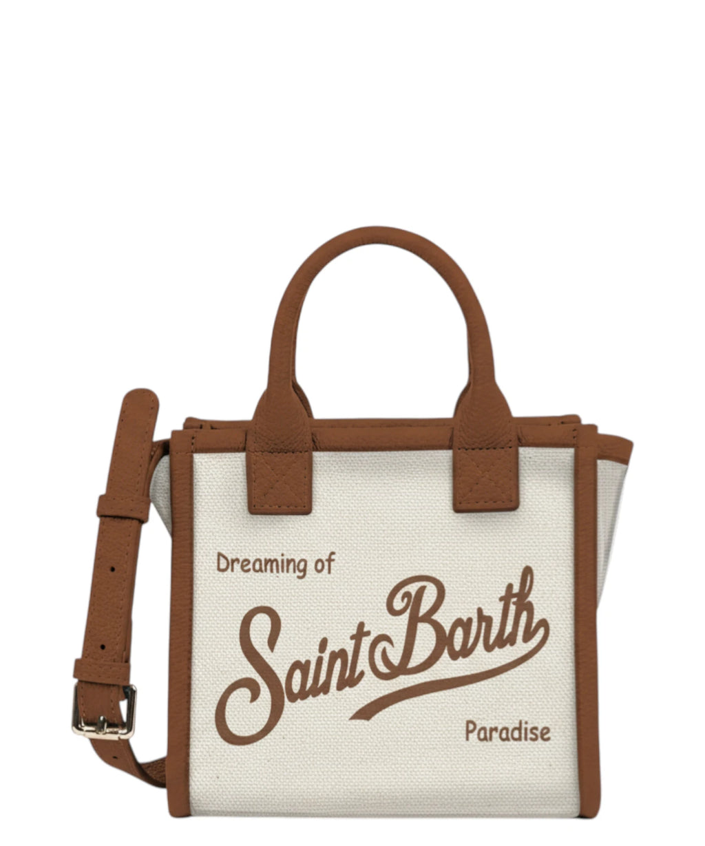 MC2 Saint Barth Women's Vanity Mini Canvas Bag with Shoulder Strap