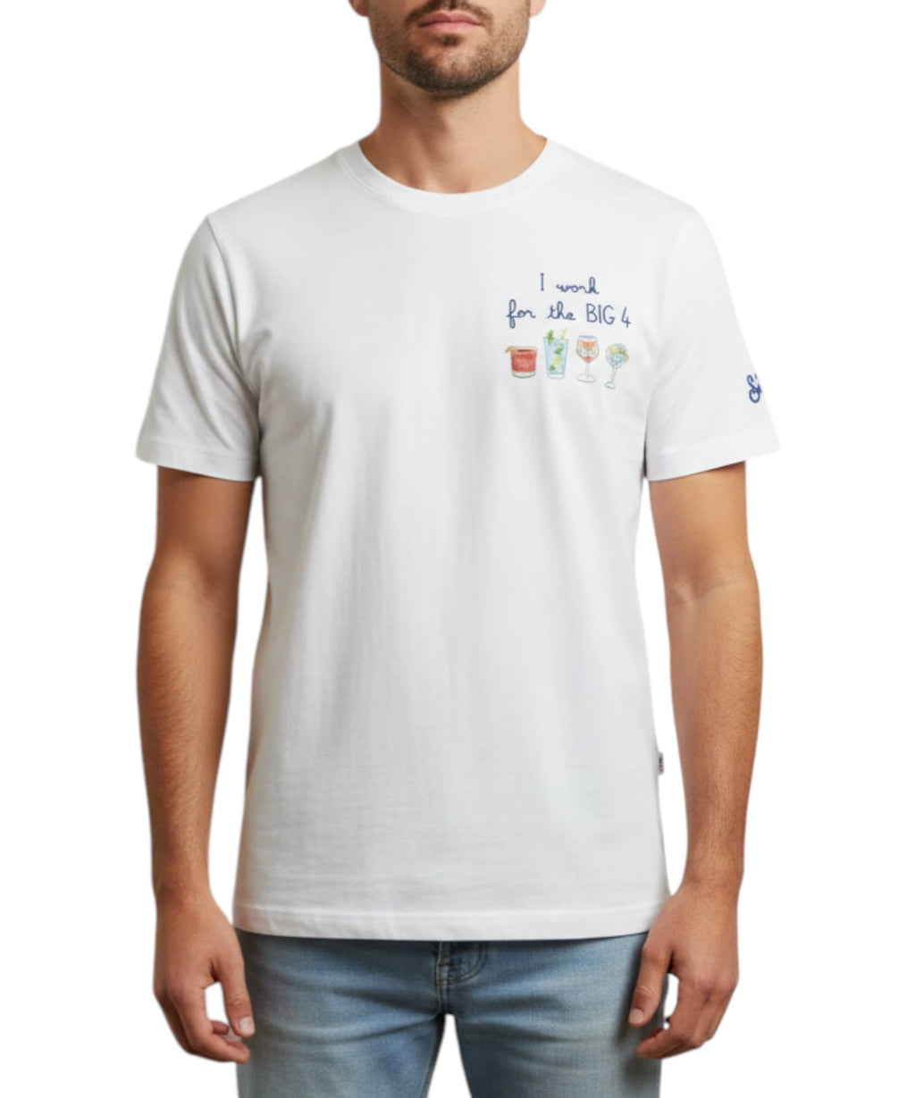 Men's Portofino T-Shirt with Embroidery MC2 Saint Barth
