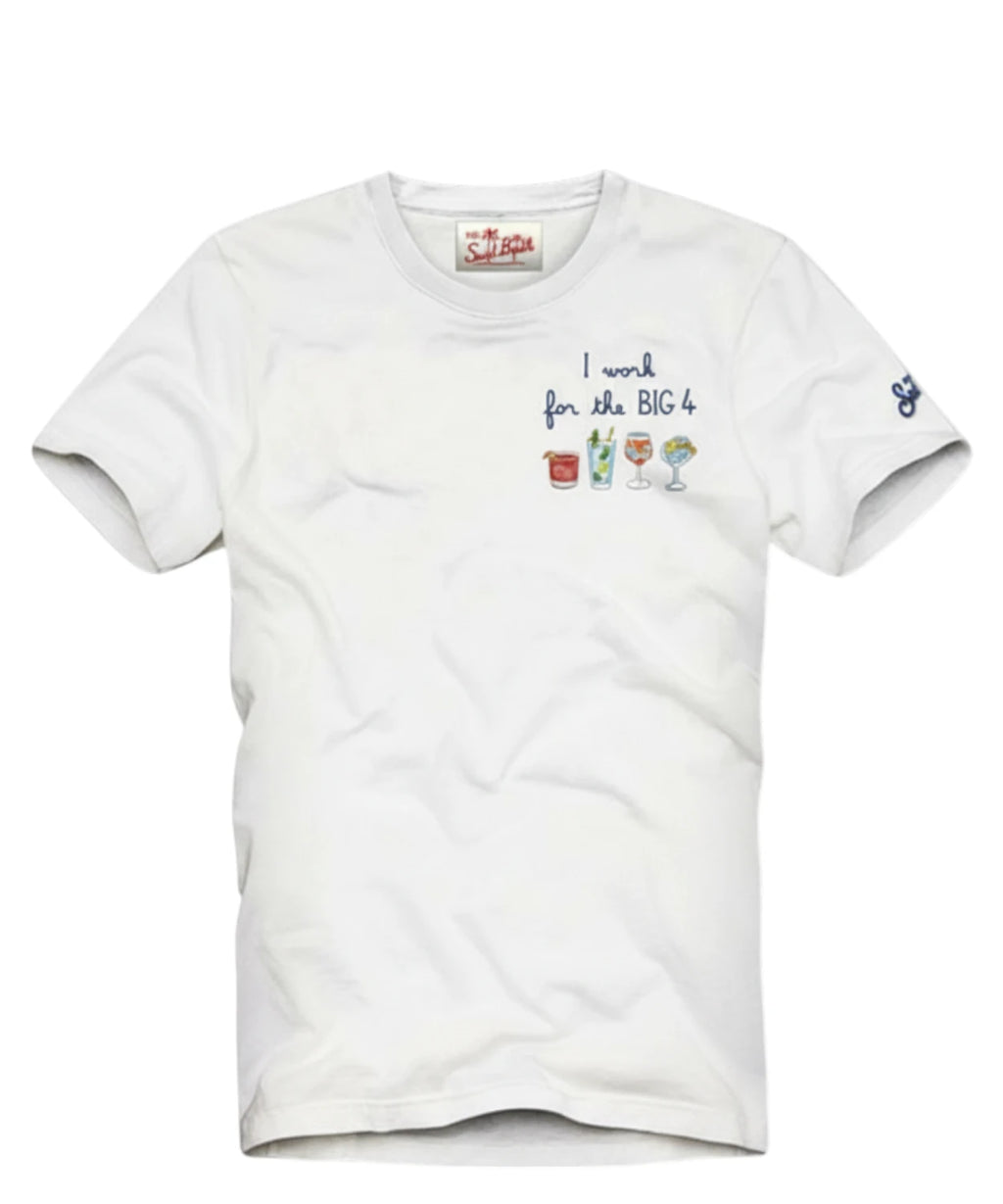 Men's Portofino T-Shirt with Embroidery MC2 Saint Barth