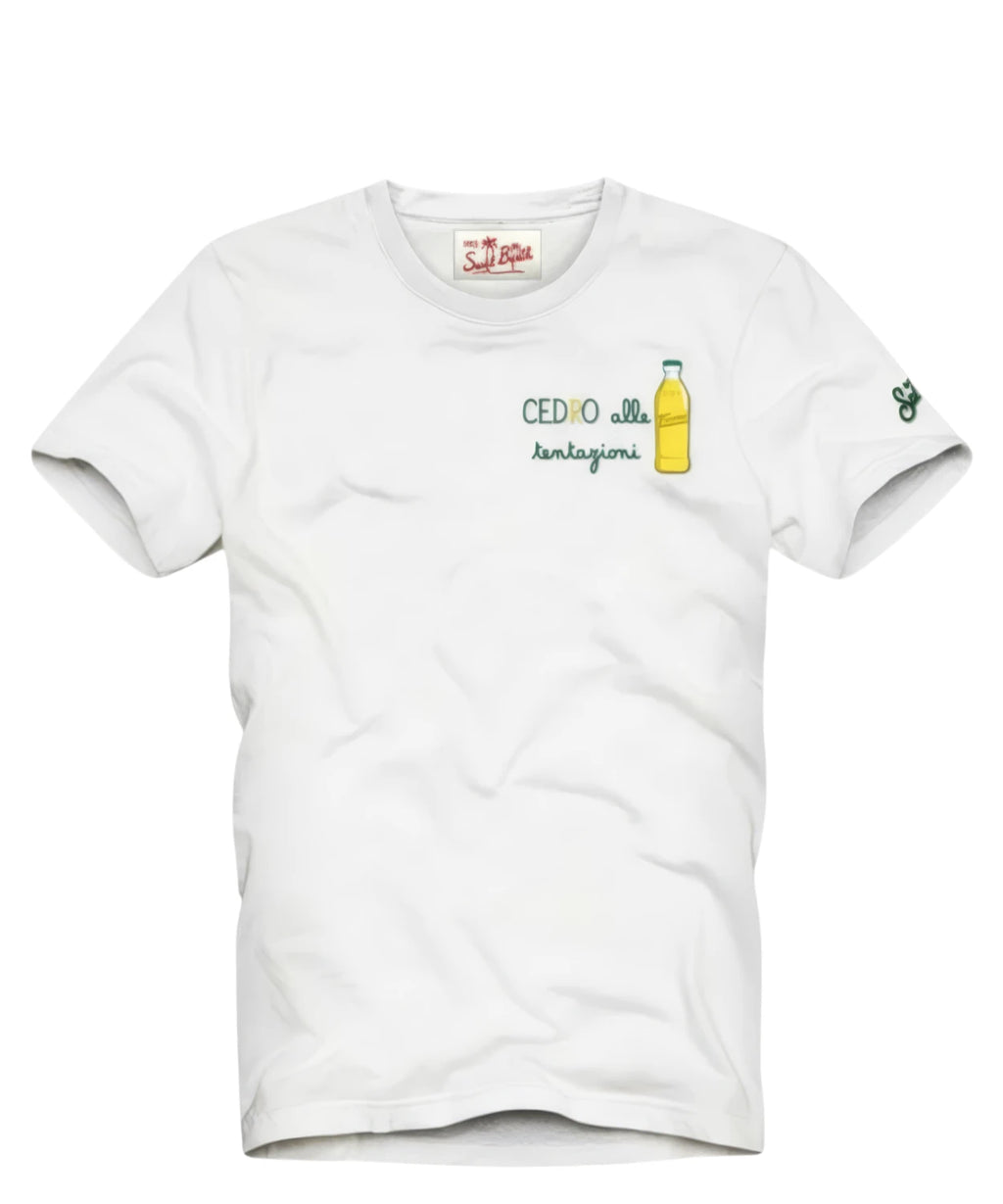 Men's Portofino T-Shirt with Embroidery MC2 Saint Barth