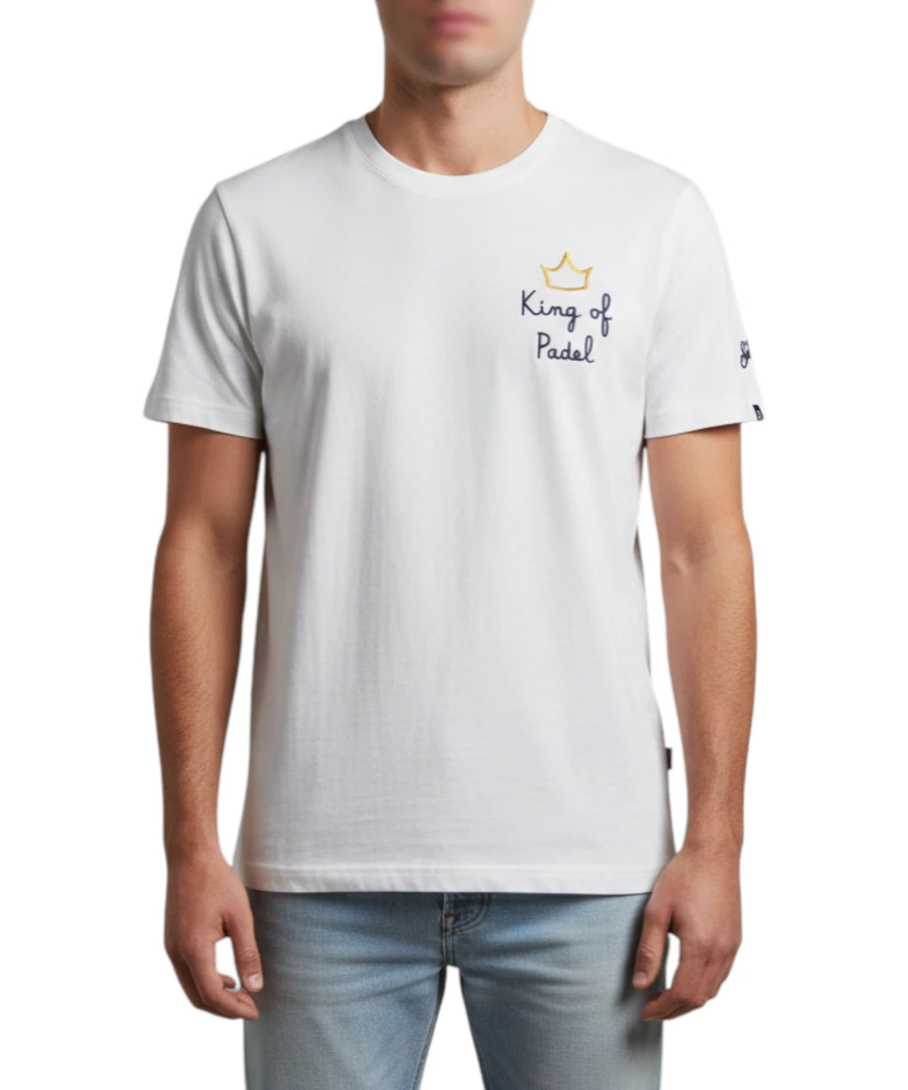 MC2 Saint Barth Men's Portofino T-Shirt with Embroidery