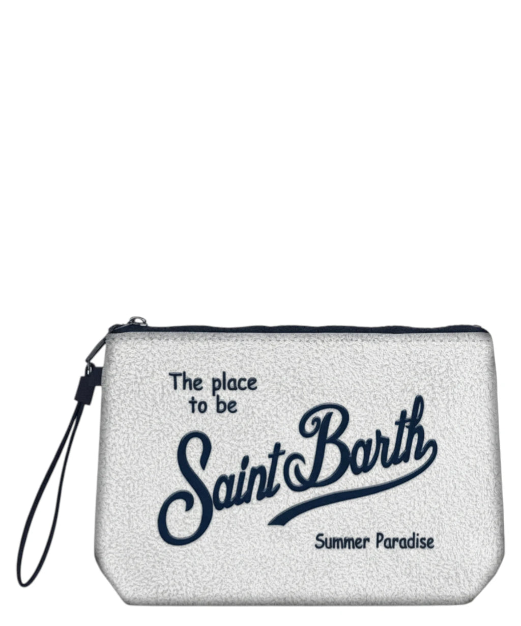 MC2 Saint Barth Aline Terry Cloth Clutch with Logo