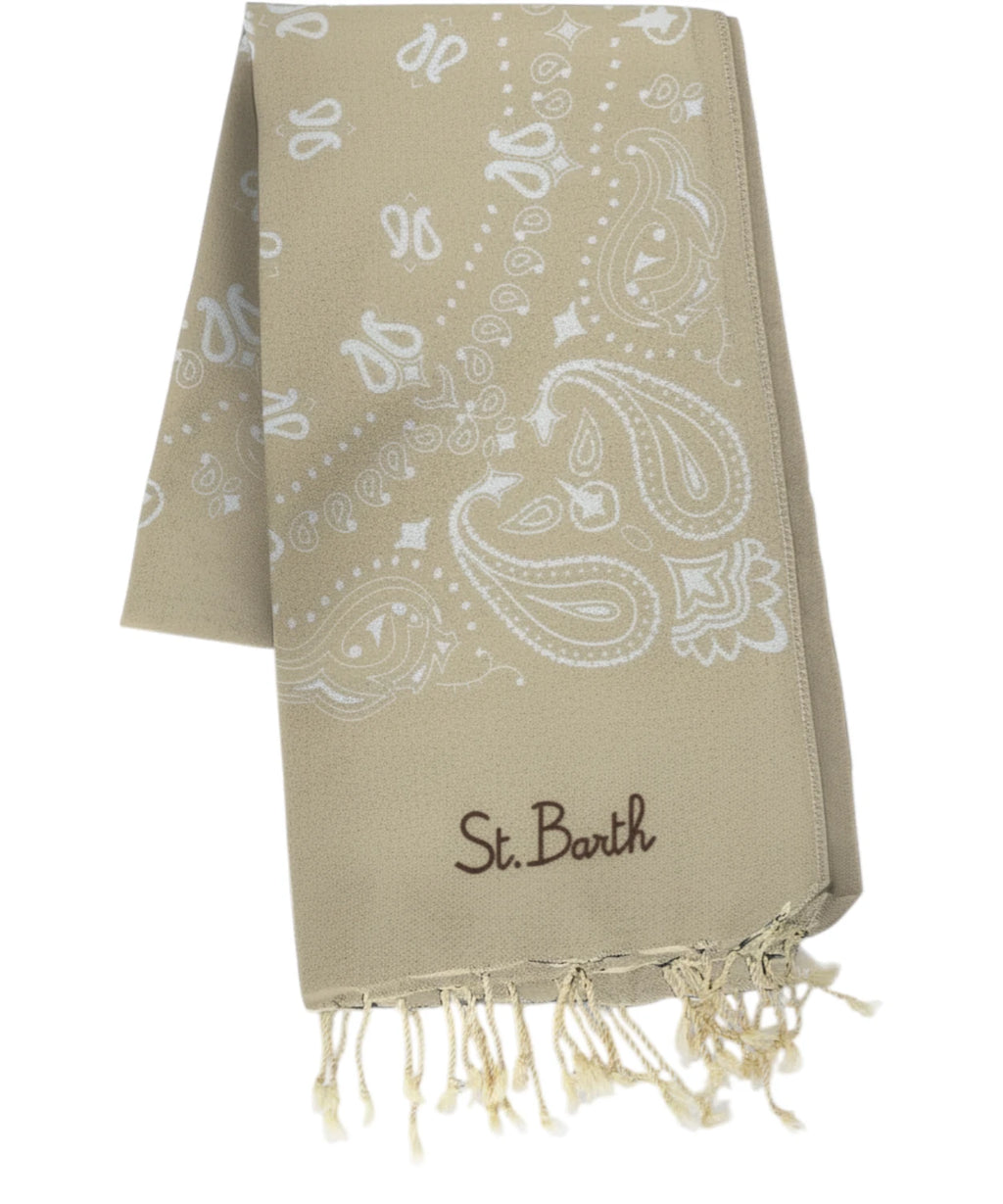 MC2 Saint Barth Bandana Beach Towel with Fringes and Logo