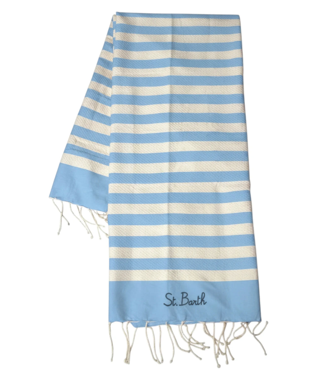 MC2 Saint Barth Beach Towel with Fringes and Logo