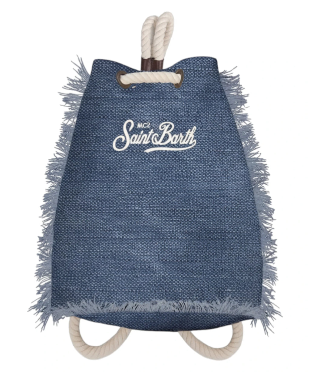 MC2 Saint Barth Linen Backpack with Logo