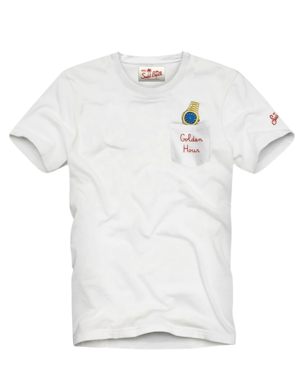 Camiseta Hombre MC2 Saint Barth Austin con Bordado