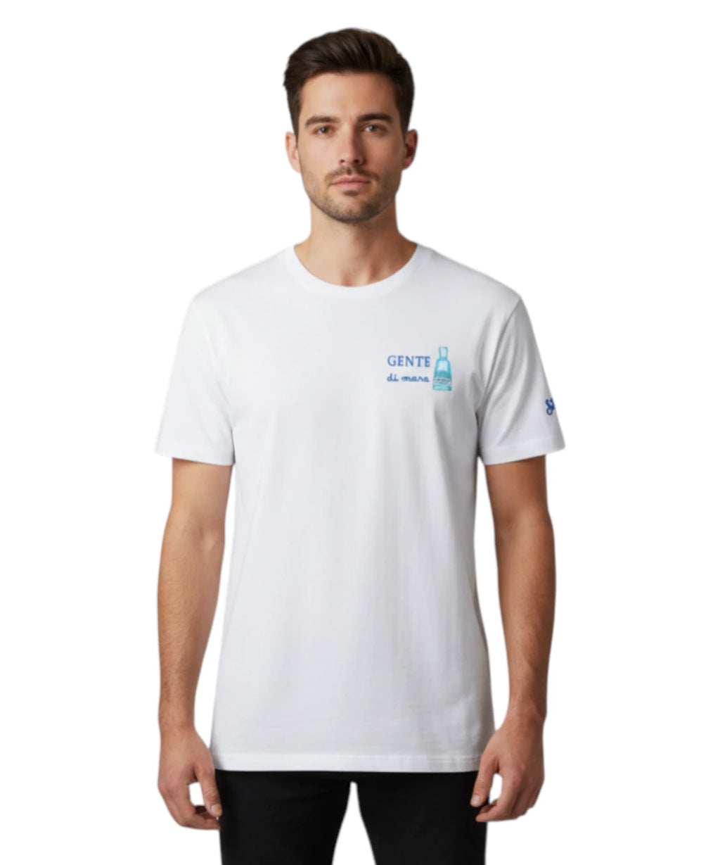 Men's T-Shirt MC2 Saint Barth Portofino with Embroidery