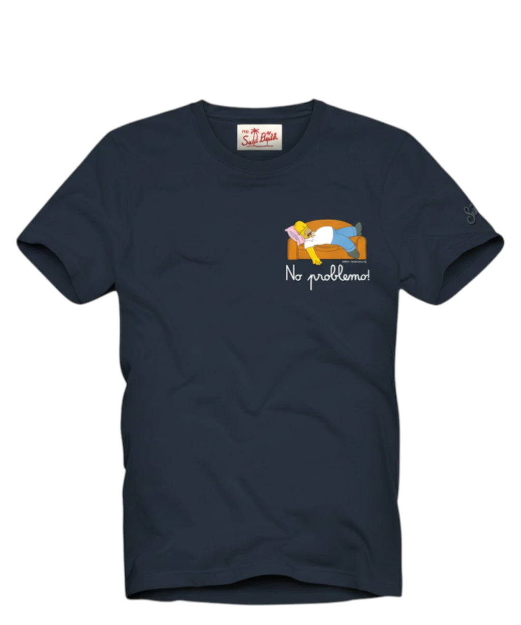 Men's T-Shirt Portofino MC2 Saint Barth with Simpson Embroidery