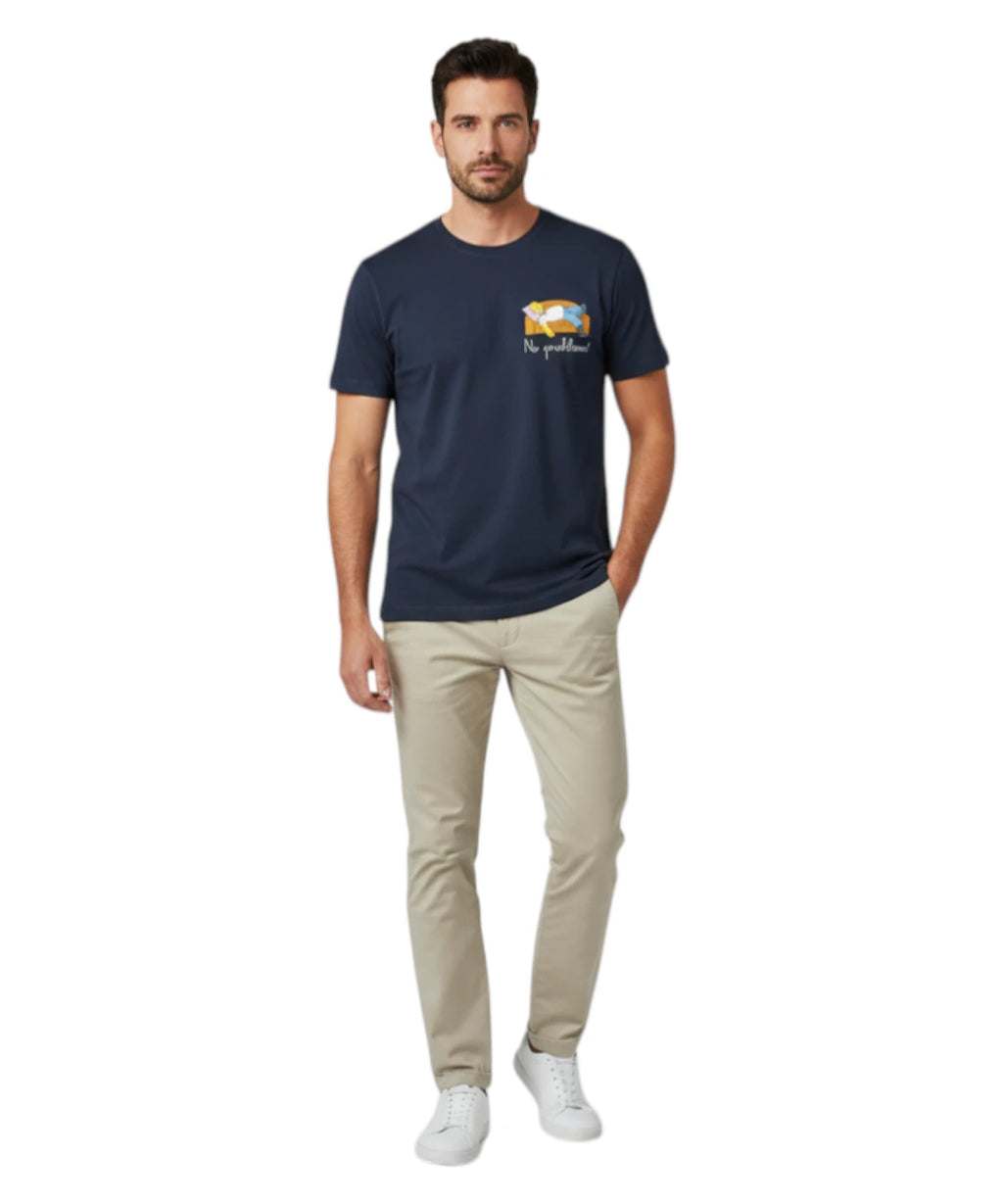 Men's T-Shirt Portofino MC2 Saint Barth with Simpson Embroidery