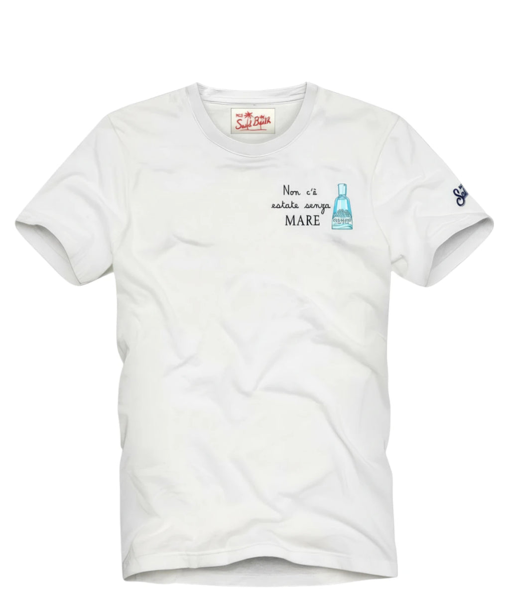 Men's Portofino MC2 Saint Barth T-Shirt with Gin Embroidery