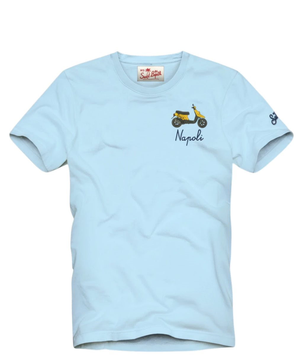 Men's T-Shirt Portofino MC2 Saint Barth with Embroidery