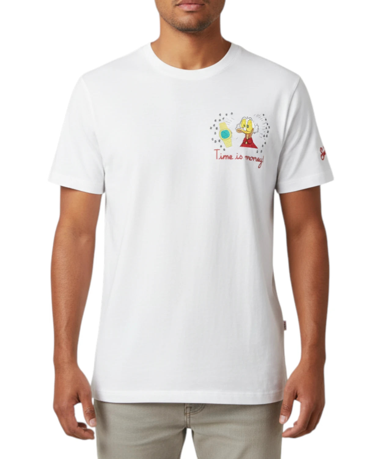 T-Shirt Uomo Portofino MC2 Saint Barth con Ricamo Scrooge