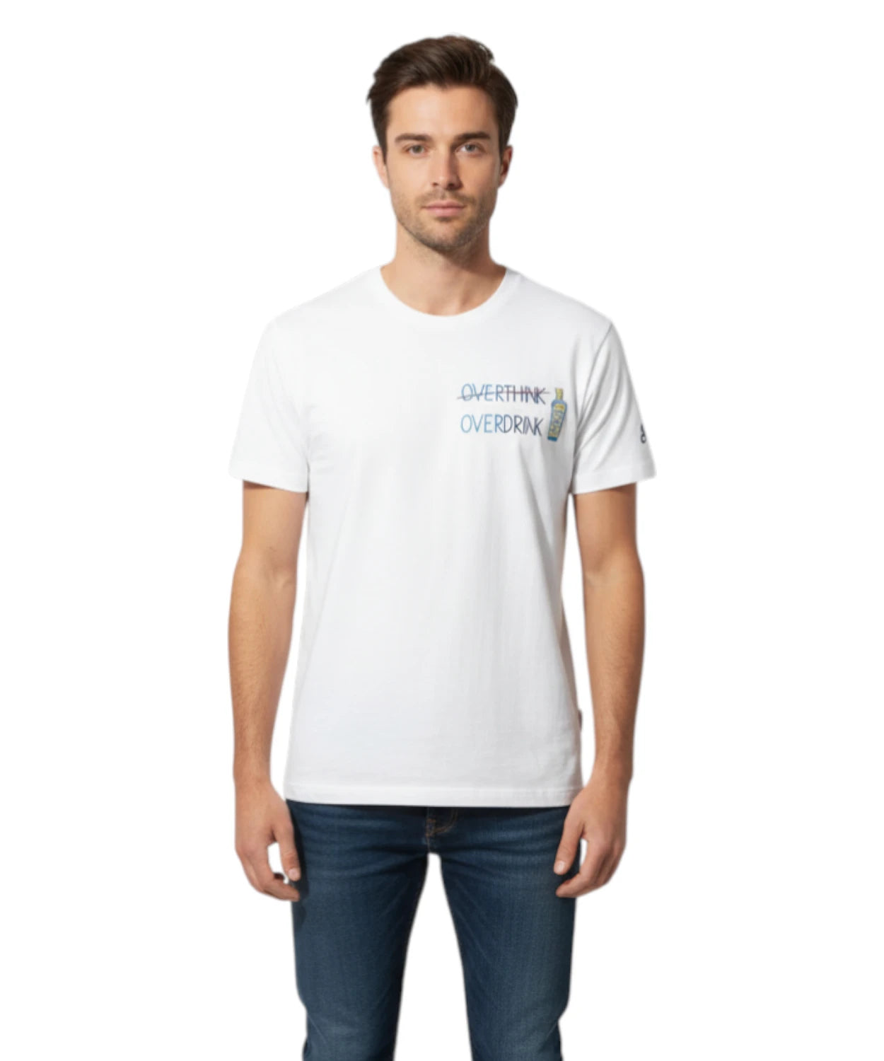 T-Shirt Uomo Portofino con Ricamo Overdrink MC2 Saint Barth