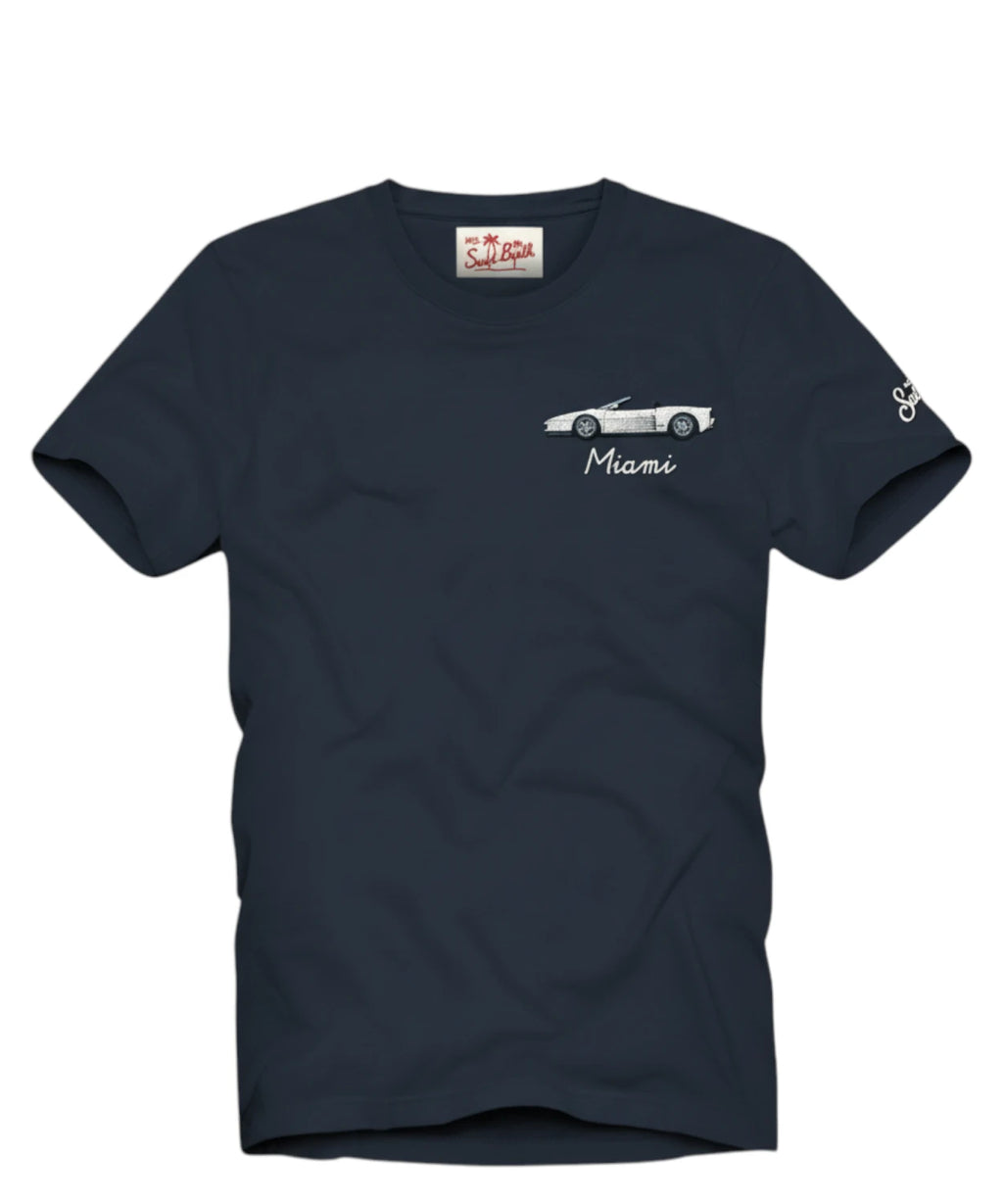 T-shirt męski Portofino MC2 Saint Barth z haftem