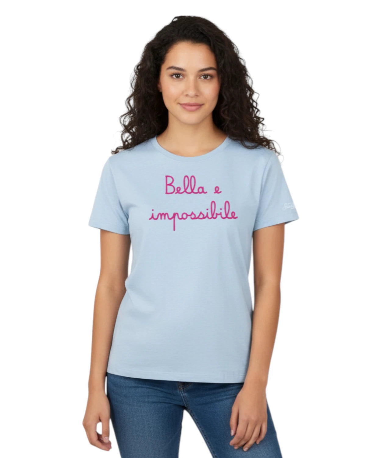 Emilie MC2 Saint Barth T-shirt with Embroidery