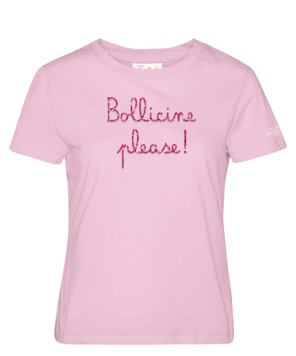 Emilie MC2 Saint Barth T-shirt with Bubble Embroidery