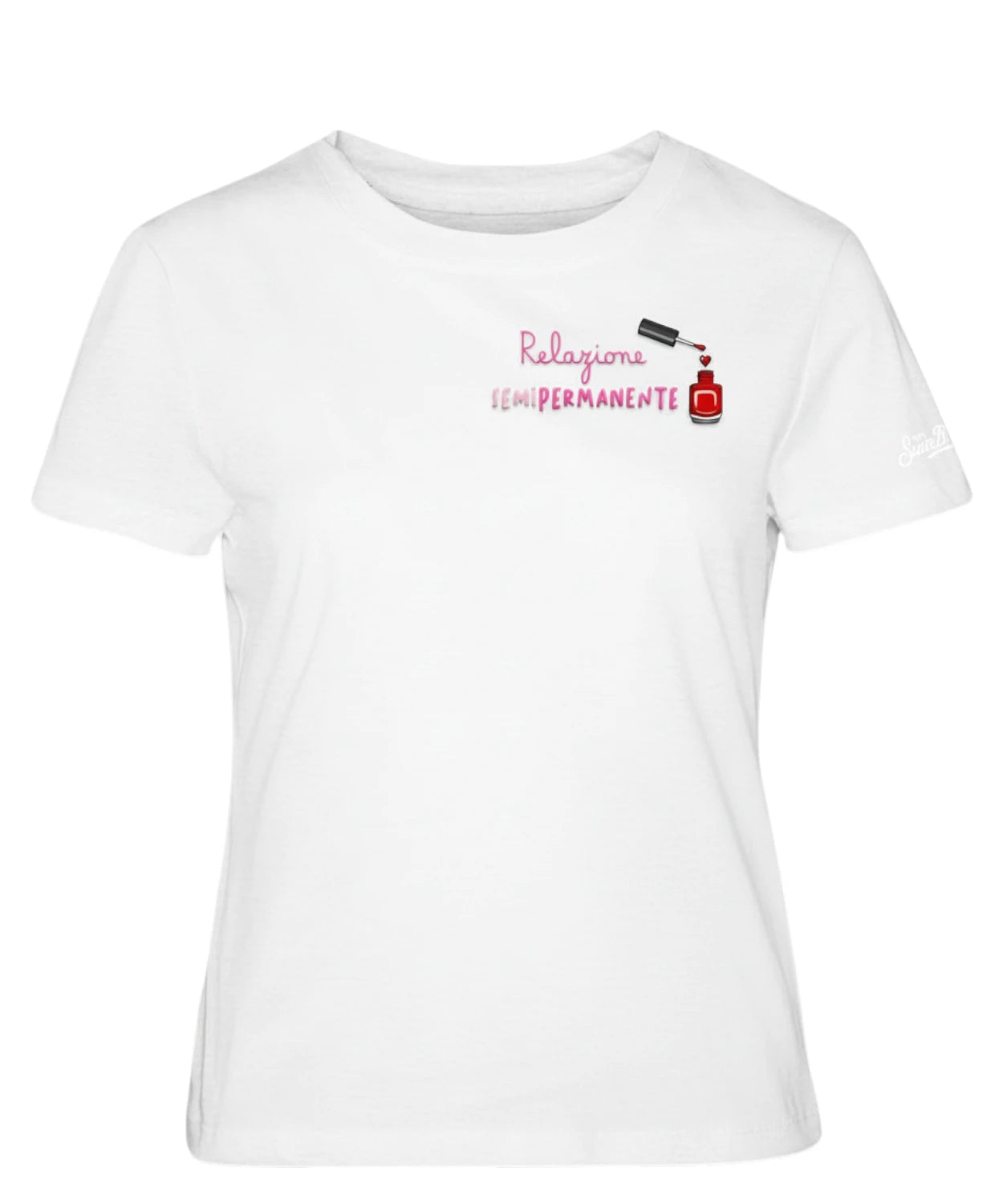 Emilie MC2 Saint Barth T-shirt with Embroidery