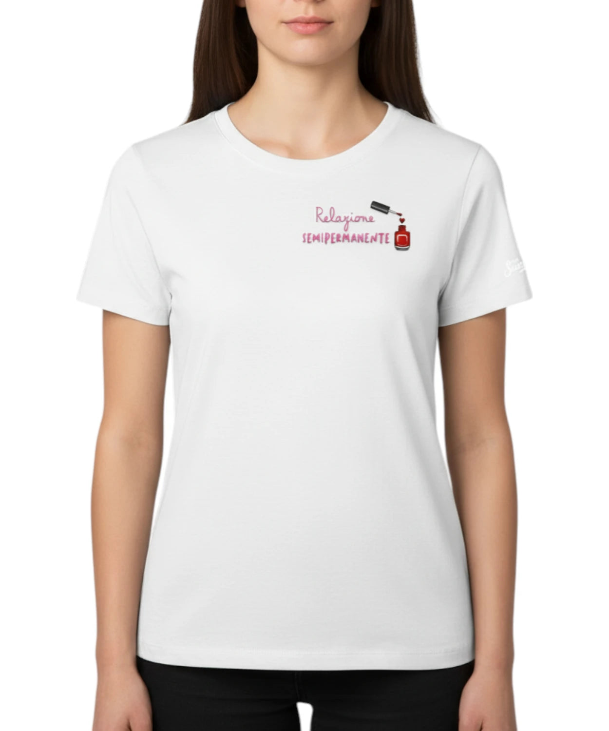 Emilie MC2 Saint Barth T-shirt with Embroidery