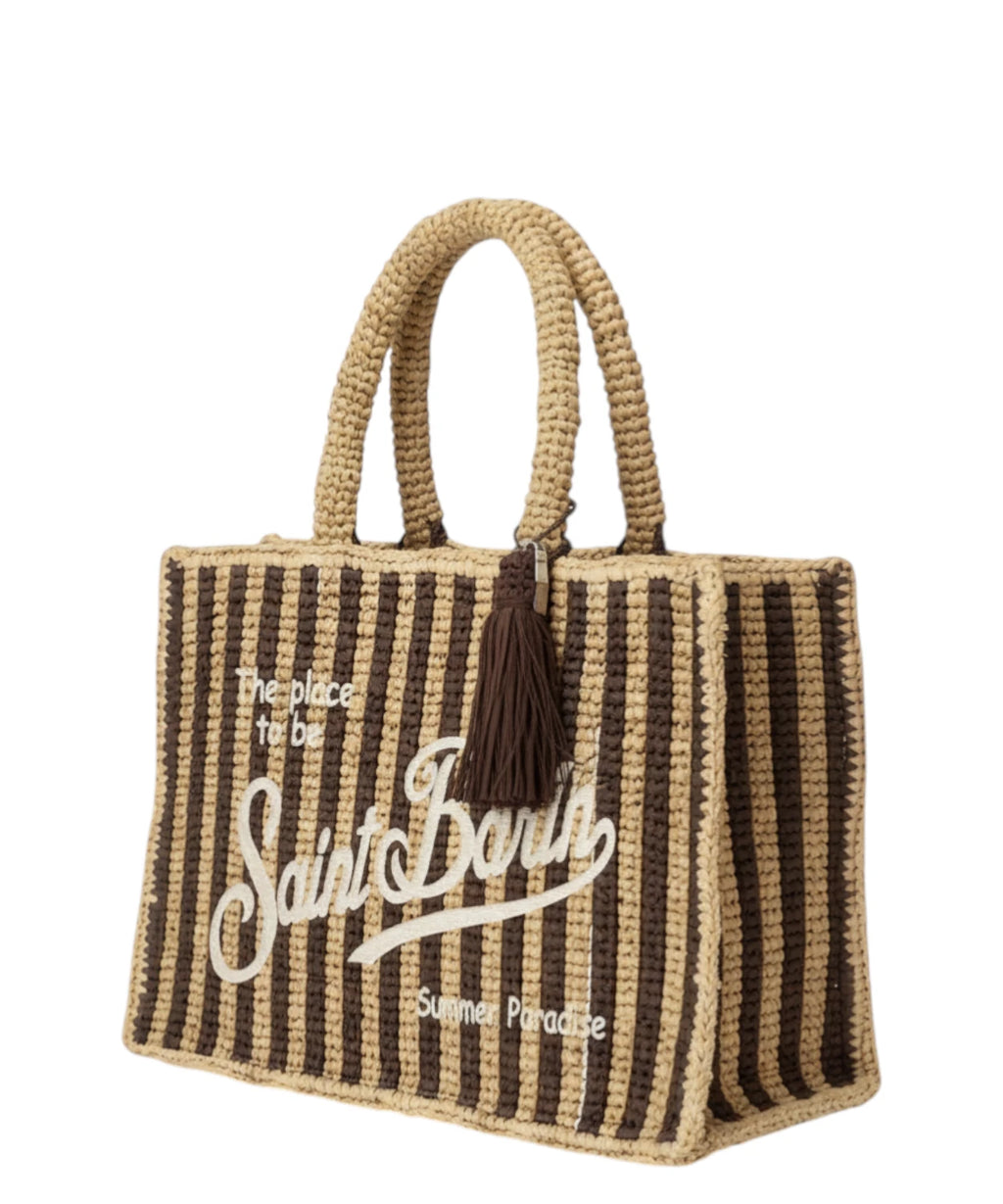 MC2 Saint Barth Colette Raffia Stripes - zomerse raffia tas