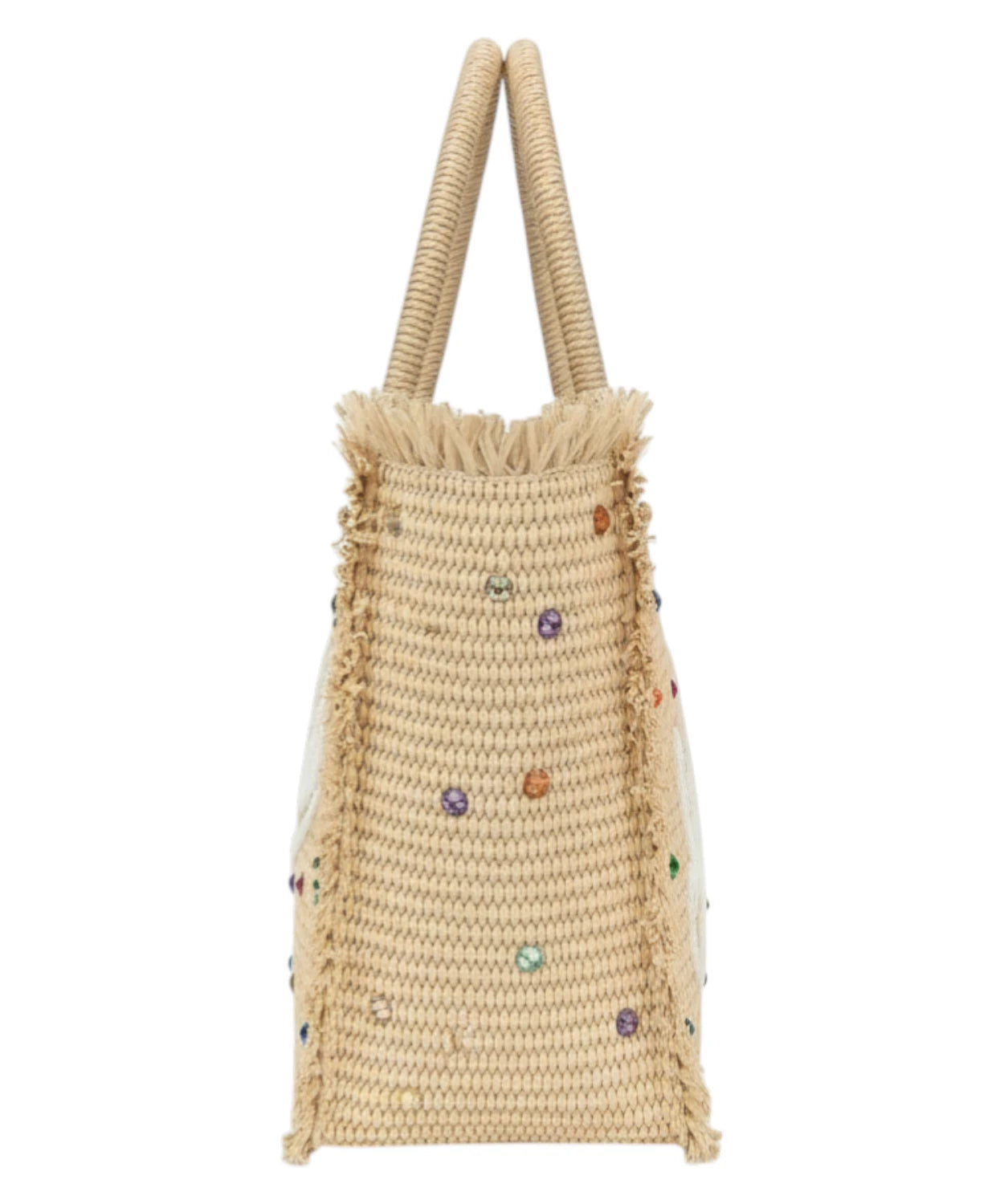 Borsa raffia estate MC2 Saint Barth Colette Strass