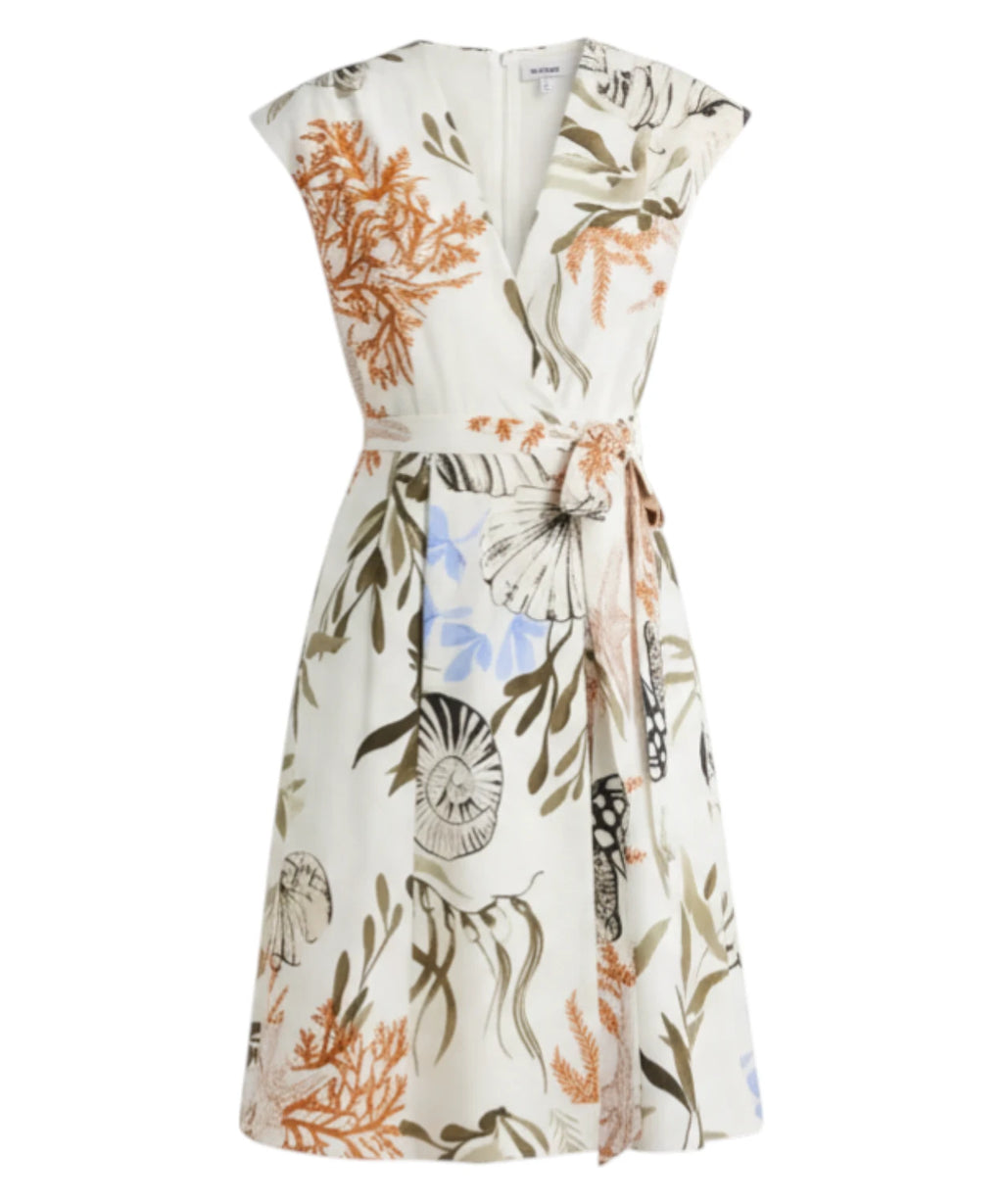 Marella Women's Stretch Cotton Thread Summer Dress