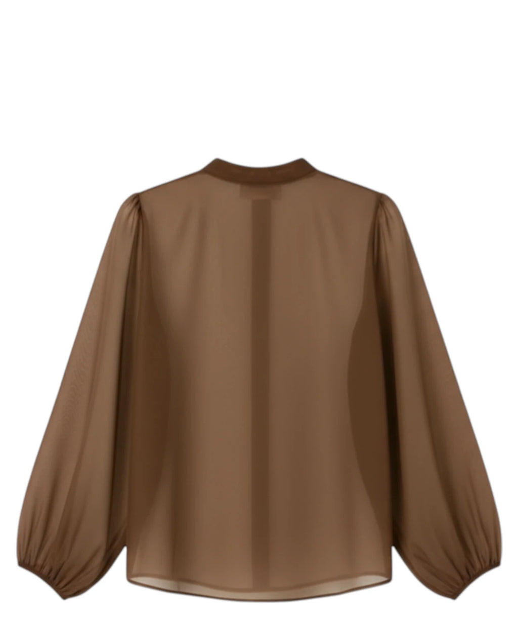 Camisa Twinset para mujer en lyocell transparente