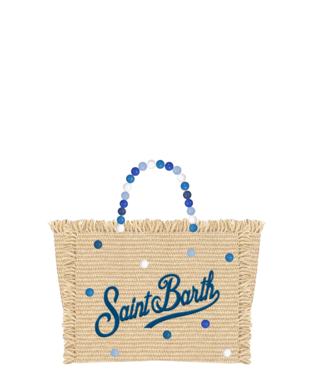 MC2 Saint Barth Rafia Vanity Mini Bag with Beads