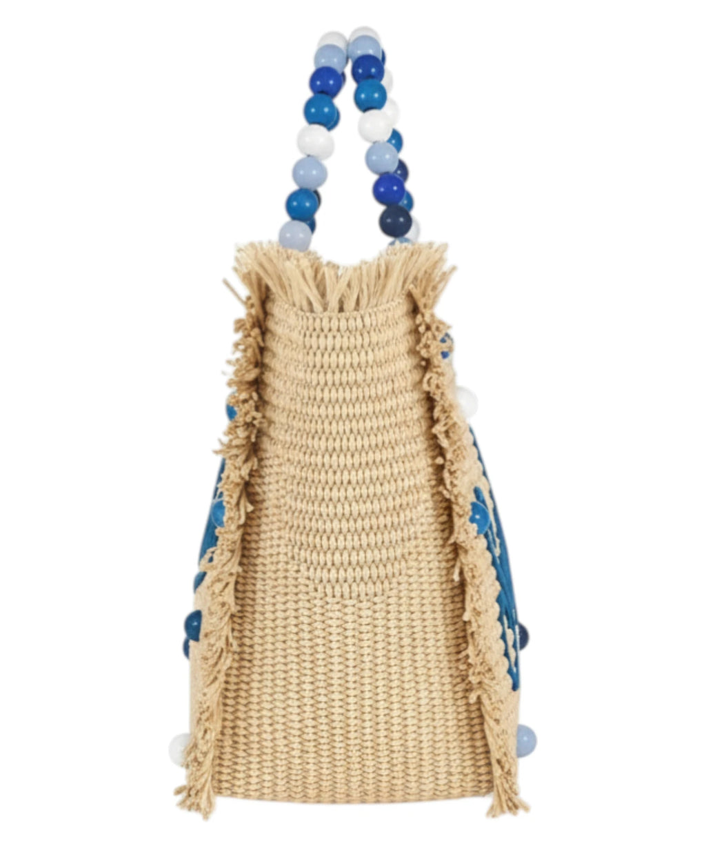 MC2 Saint Barth Rafia Vanity Mini Bag with Beads