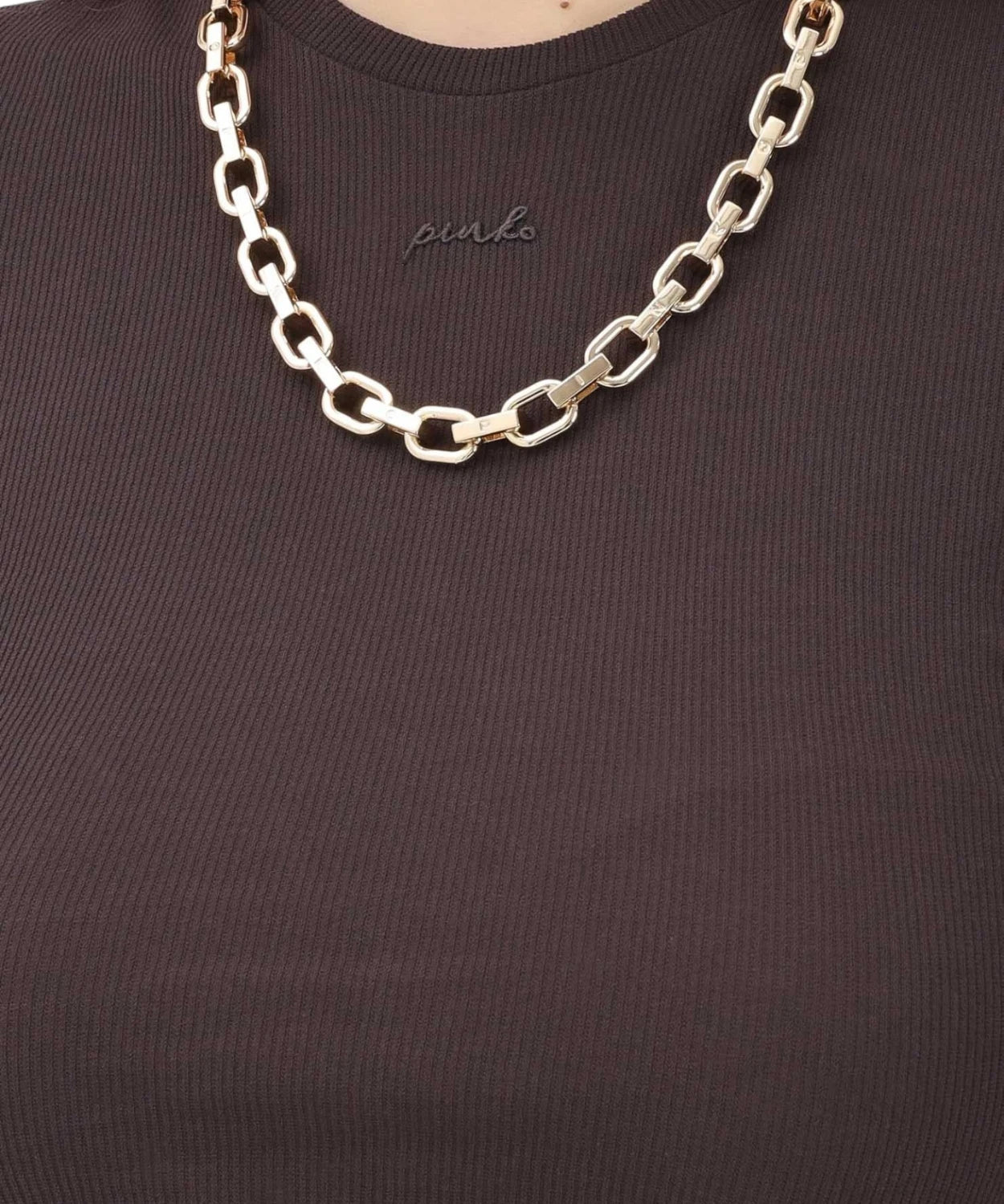 Maglia Cropped Pinko KYMBERLY con Catena Dorata