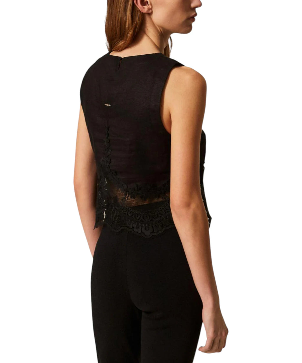 Elegant Twinset Lace Top