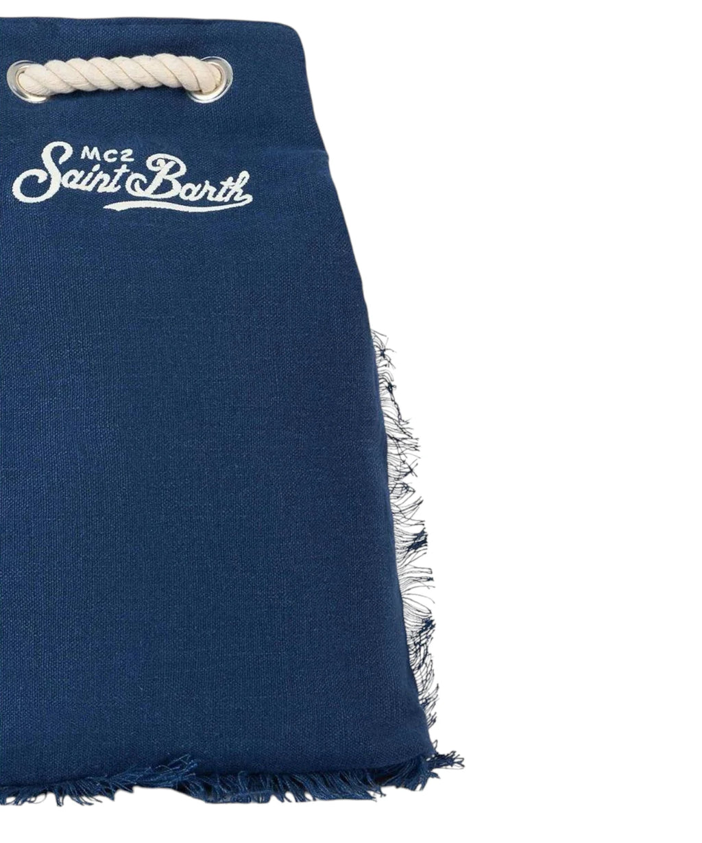 MC2 Saint Barth Linen Backpack with Logo