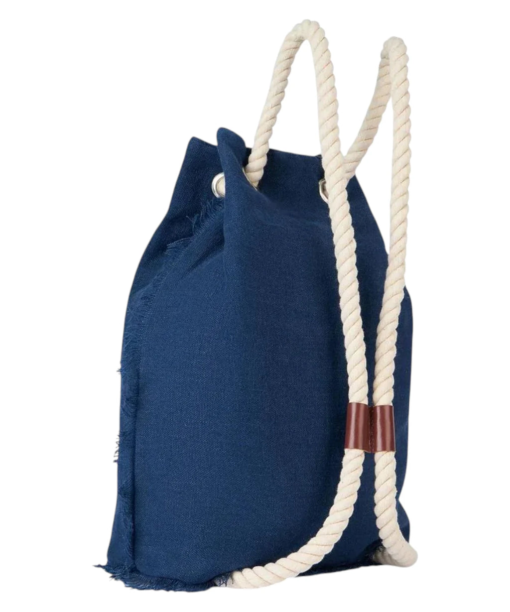 MC2 Saint Barth Linen Backpack with Logo